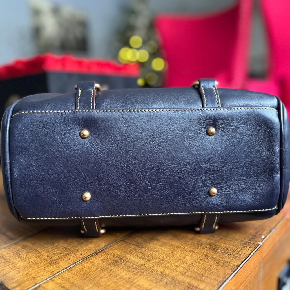 Dooney & Bourke, Florentine Satchel (Navy) REGULAR SIZE NOT MINI - Picture 4 of 14